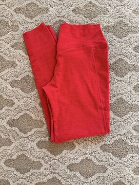 Curves N CombatBoots Red Performance Leggings with High Waist-Size Large